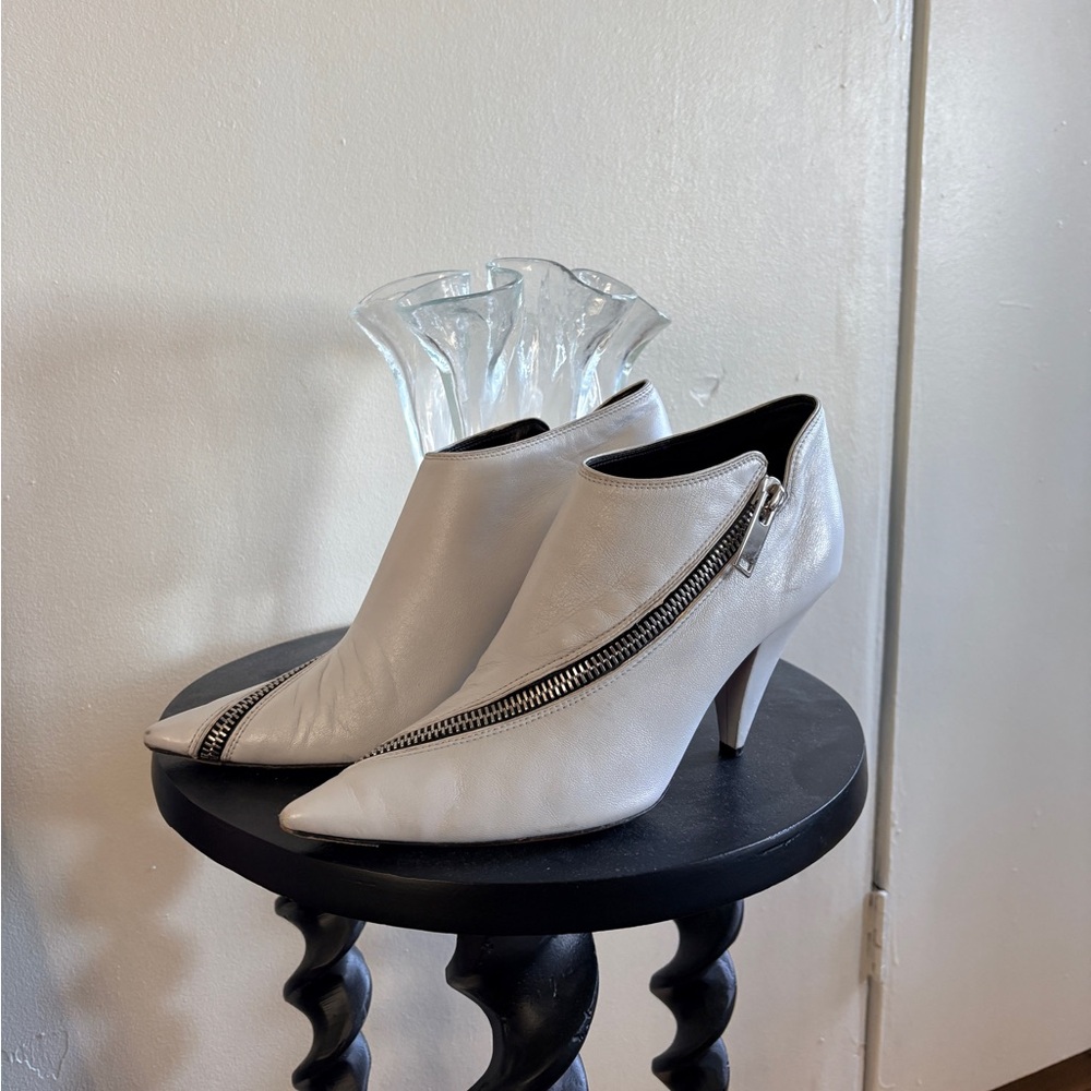CÉLINE by Phoebe Philo asymmetric zipper booties